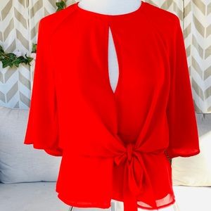 Express Red blouse back zipper
